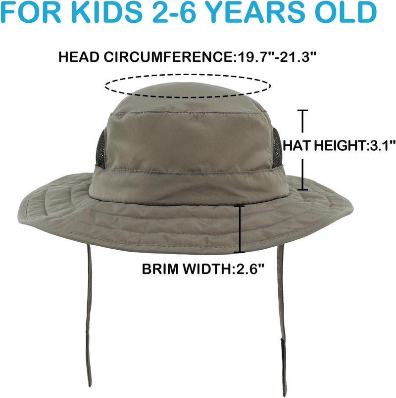 Connectyle Kids Sun Hat for Boys Girls Wide Brim Bucket Hat UPF 50+ Sun Protection Hat Breathable Summer Beach Hat - Image 2